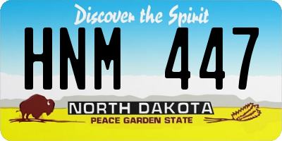 ND license plate HNM447