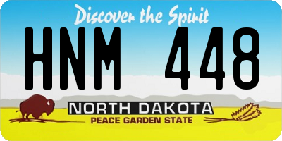 ND license plate HNM448