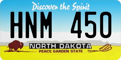 ND license plate HNM450