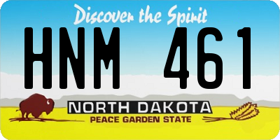 ND license plate HNM461