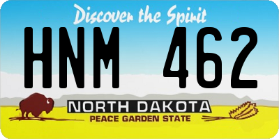 ND license plate HNM462