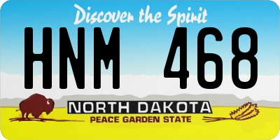 ND license plate HNM468