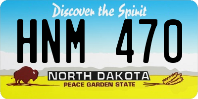 ND license plate HNM470