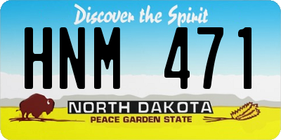 ND license plate HNM471