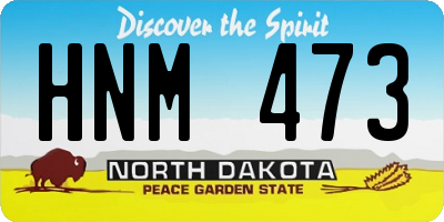 ND license plate HNM473