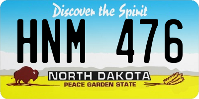 ND license plate HNM476