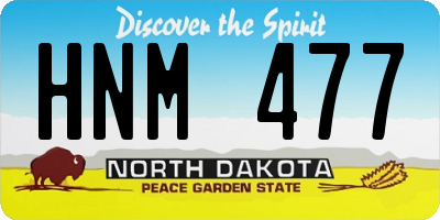 ND license plate HNM477