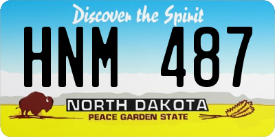 ND license plate HNM487