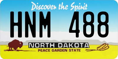 ND license plate HNM488