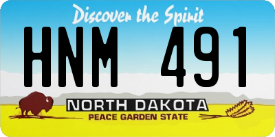 ND license plate HNM491