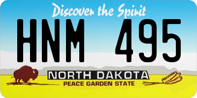 ND license plate HNM495