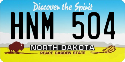 ND license plate HNM504