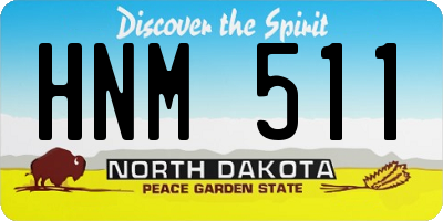 ND license plate HNM511