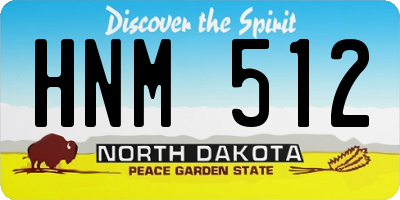 ND license plate HNM512