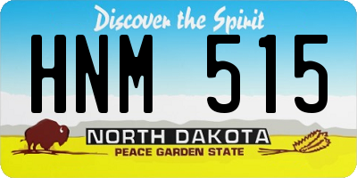 ND license plate HNM515