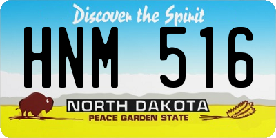 ND license plate HNM516