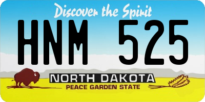 ND license plate HNM525