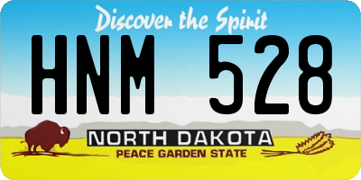 ND license plate HNM528