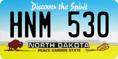 ND license plate HNM530