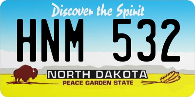 ND license plate HNM532