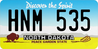 ND license plate HNM535