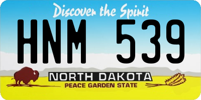 ND license plate HNM539