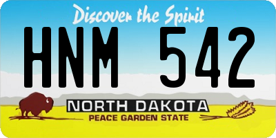 ND license plate HNM542