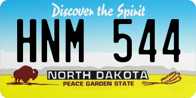 ND license plate HNM544