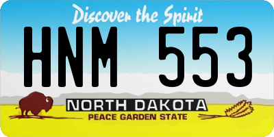 ND license plate HNM553