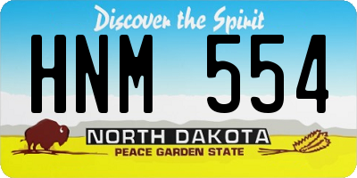 ND license plate HNM554