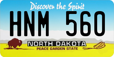 ND license plate HNM560
