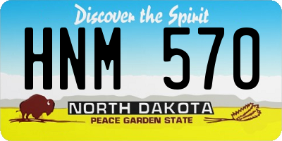 ND license plate HNM570