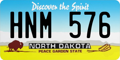 ND license plate HNM576