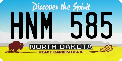 ND license plate HNM585