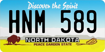 ND license plate HNM589