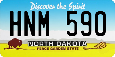 ND license plate HNM590
