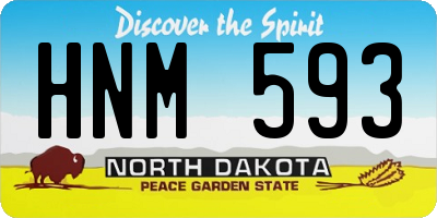ND license plate HNM593