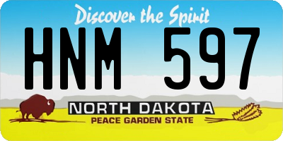 ND license plate HNM597