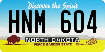 ND license plate HNM604