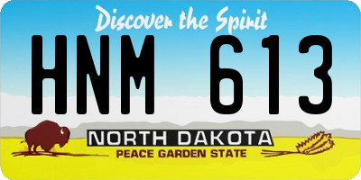 ND license plate HNM613