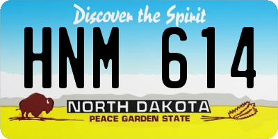 ND license plate HNM614
