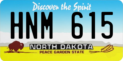 ND license plate HNM615
