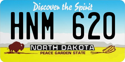 ND license plate HNM620