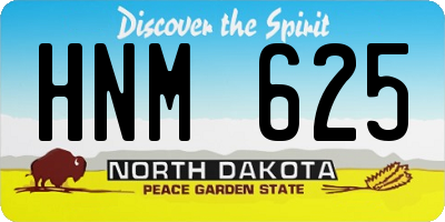 ND license plate HNM625