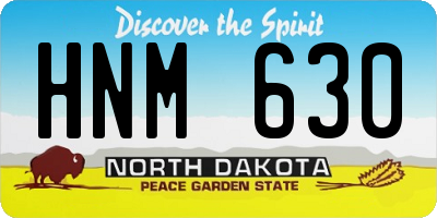 ND license plate HNM630