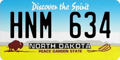 ND license plate HNM634
