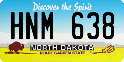 ND license plate HNM638