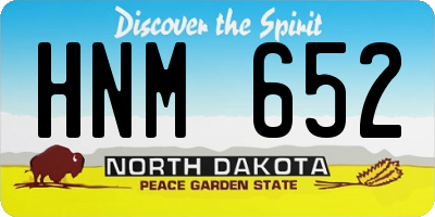 ND license plate HNM652