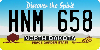 ND license plate HNM658