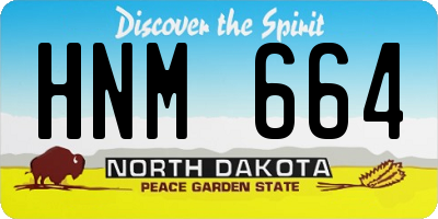 ND license plate HNM664